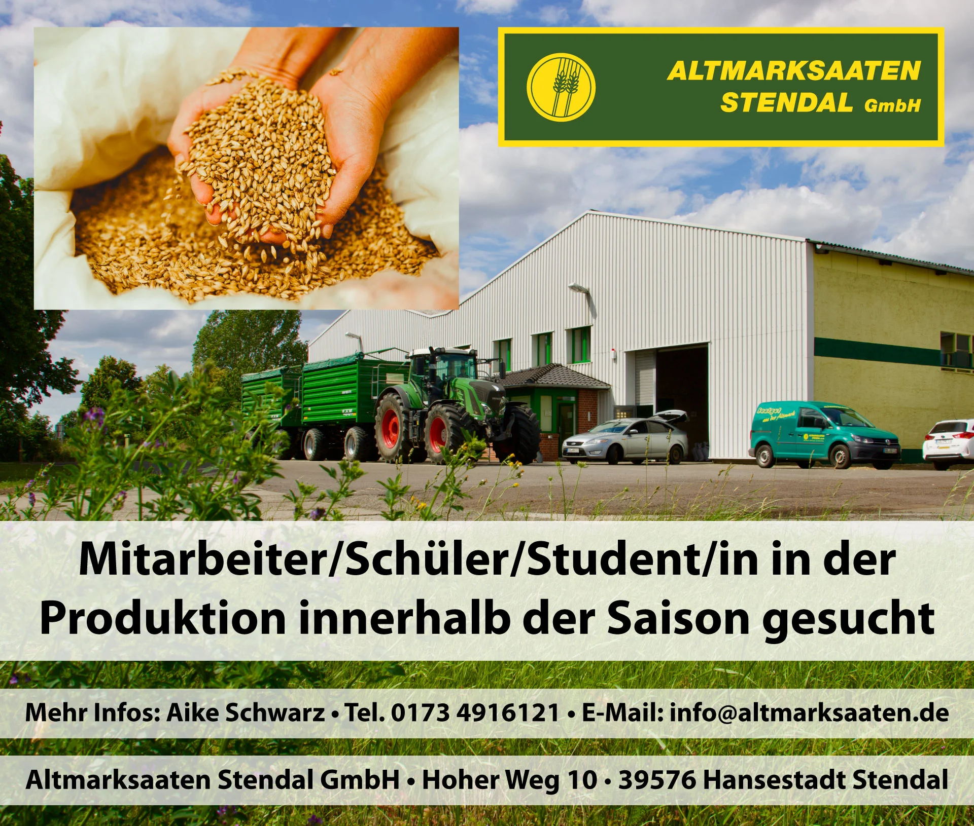 Mitarbeiter gesucht, Altmarksaaten, Mitarbeiter/Schüler/Student/in in der Produktion innerhalb der Saison gesucht